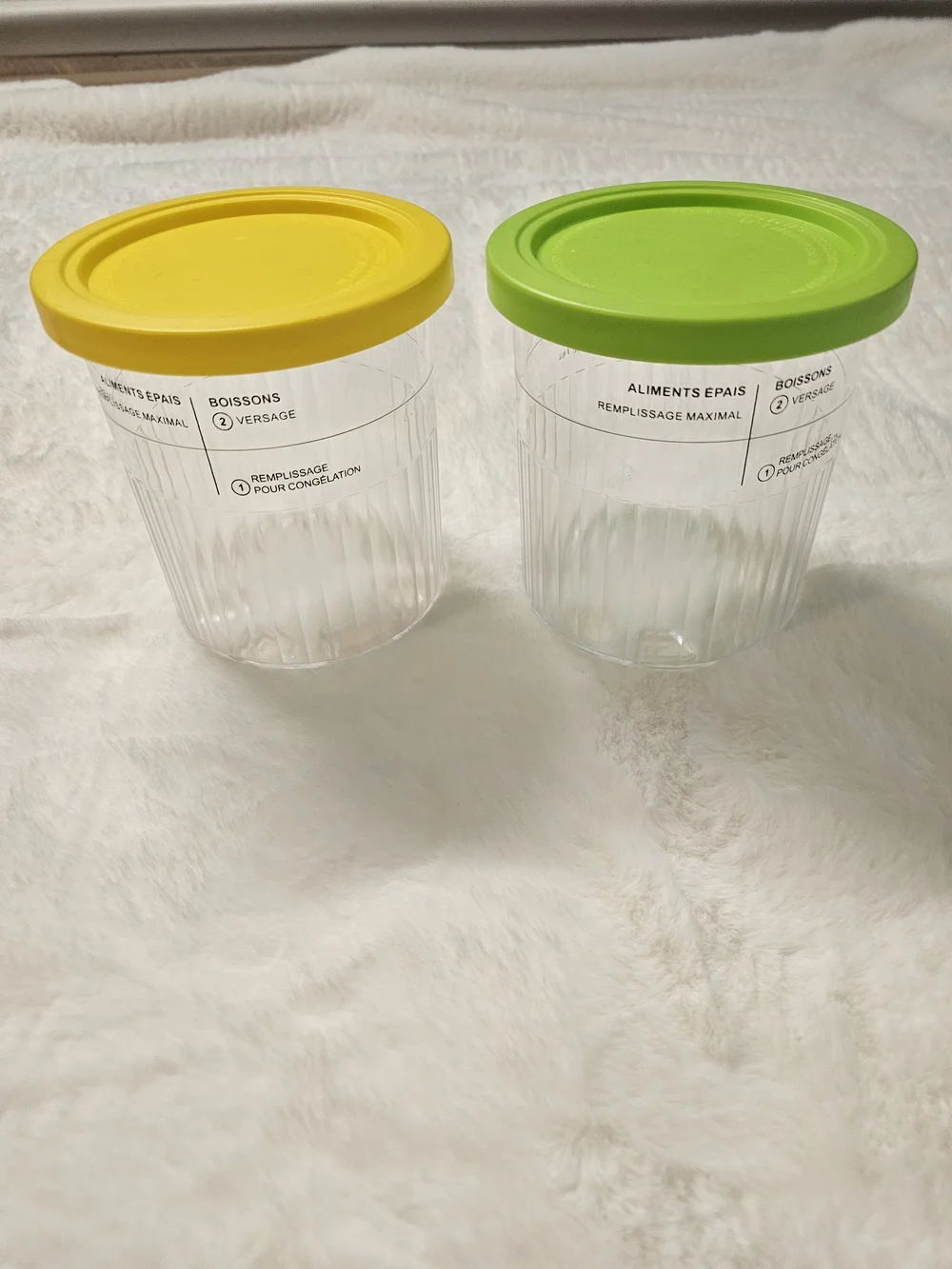 2- 24 Oz Containers W/ Lids Compatible With Ninja Creami